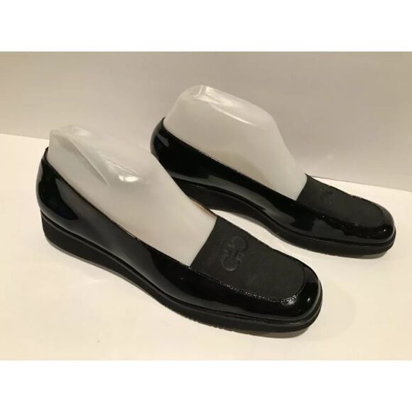 Salvatore Ferragamo patent loafers black 8 narrow 4A - Picture 1 of 11